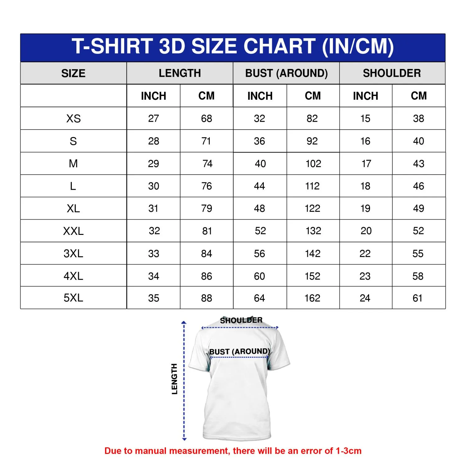 Size T-shirt